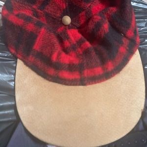 Red and black lumberjack ball cap